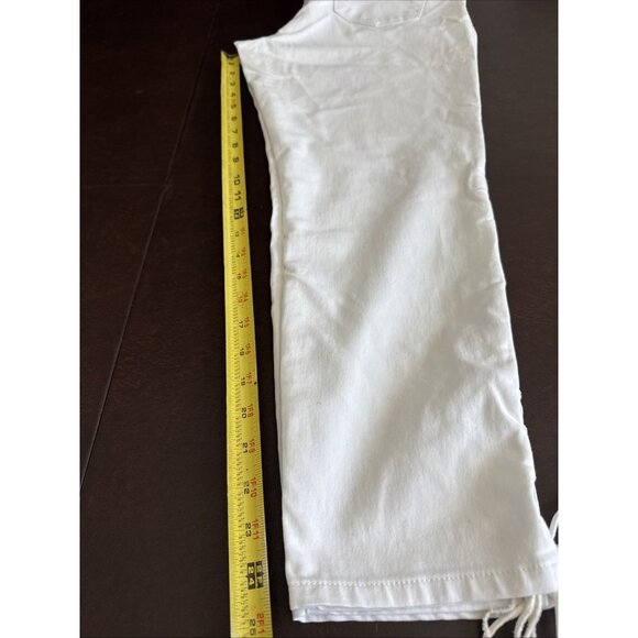 Artisan NY Womens White Cotton Lace-Up Capri Pants Size 14 - Picture 10 of 10